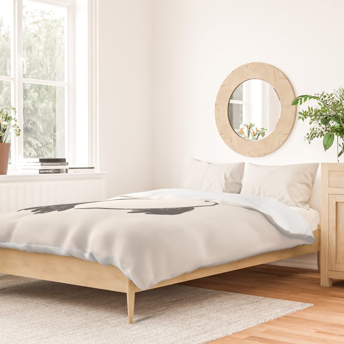 Matsumoto Hoji Japanese Grumpy Frog Art Print Duvet Cover Gallery Image 2