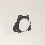Matsumoto Hoji Japanese Grumpy Frog Art Print Welcome Mat Gallery Image 1