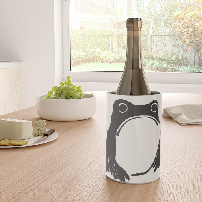 Matsumoto Hoji Japanese Grumpy Frog Art Print Wine Chiller Gallery Image 4