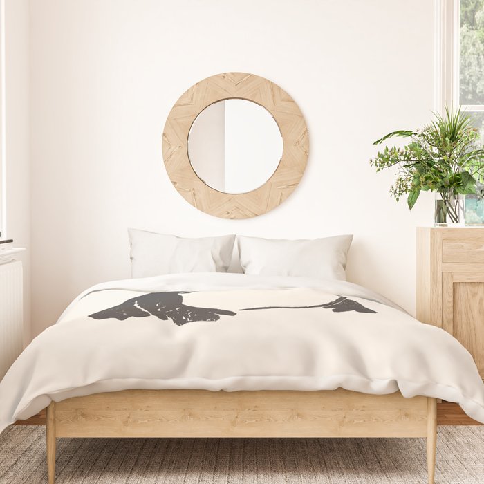 Matsumoto Hoji Japanese Grumpy Frog Art Print Duvet Cover Gallery Image 3