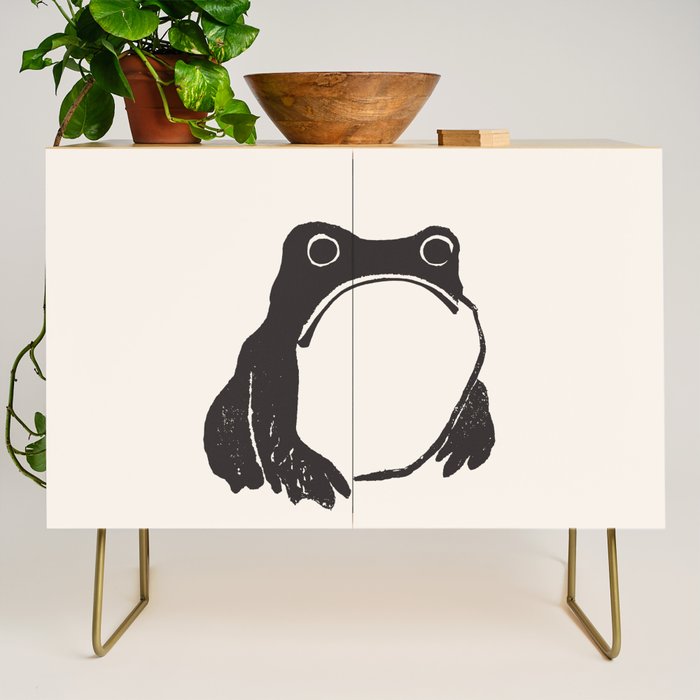 Matsumoto Hoji Japanese Grumpy Frog Art Print Credenza Gallery Image 1