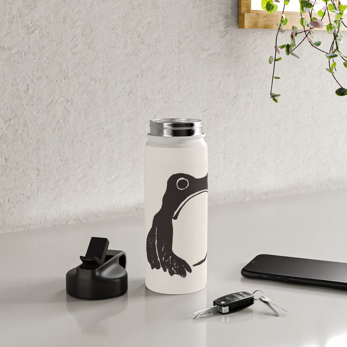 Matsumoto Hoji Japanese Grumpy Frog Art Print Water Bottle Gallery Image 4