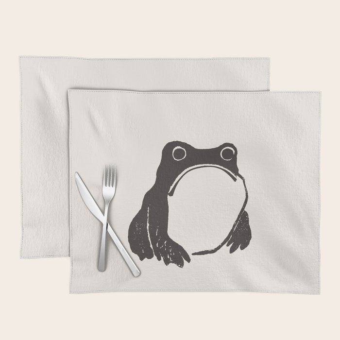 Matsumoto Hoji Japanese Grumpy Frog Art Print Placemat Gallery Image 1