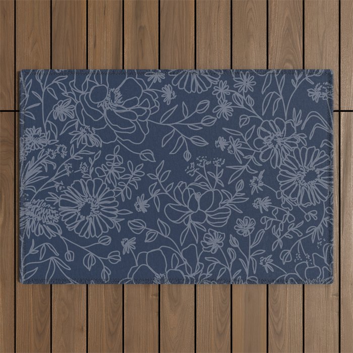 Simple Blooms Outdoor Rug Gallery Image 1