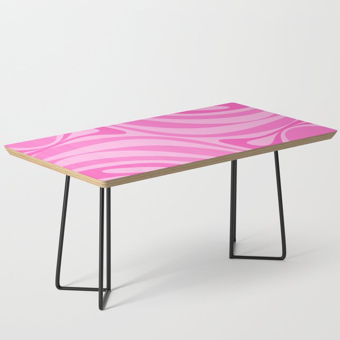 New Groove Retro Swirl Abstract Pattern in Doll Pink Coffee Table Gallery Image 1