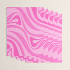 New Groove Retro Swirl Abstract Pattern in Doll Pink Wrapping Paper Gallery Image 3