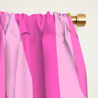 New Groove Retro Swirl Abstract Pattern in Doll Pink Window Curtain Gallery Image 2