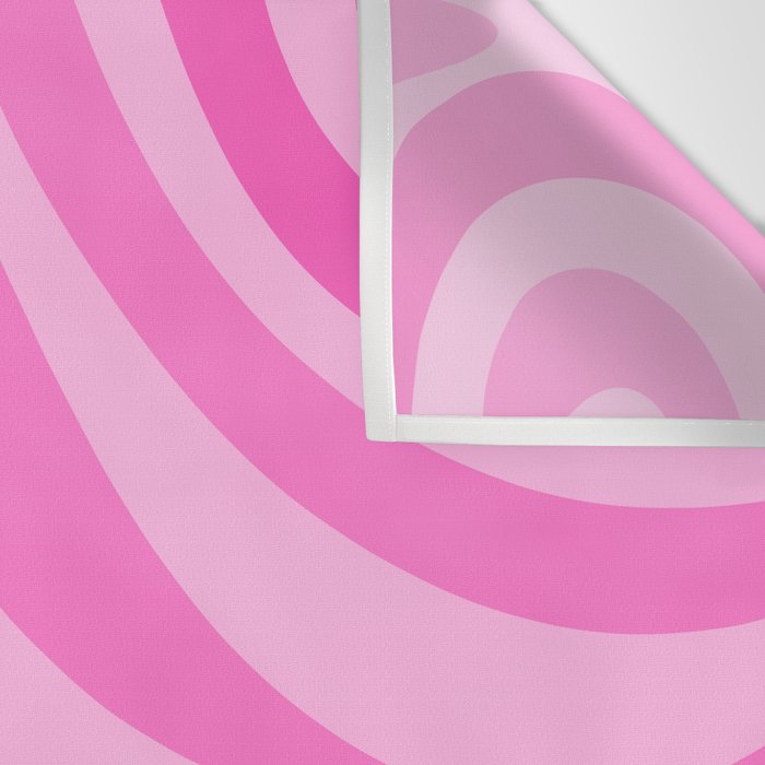 New Groove Retro Swirl Abstract Pattern in Doll Pink Wall Tapestry Gallery Image 3