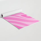 New Groove Retro Swirl Abstract Pattern in Doll Pink Yoga Mat Gallery Image 2