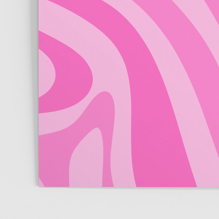 New Groove Retro Swirl Abstract Pattern in Doll Pink Poster Gallery Image 3