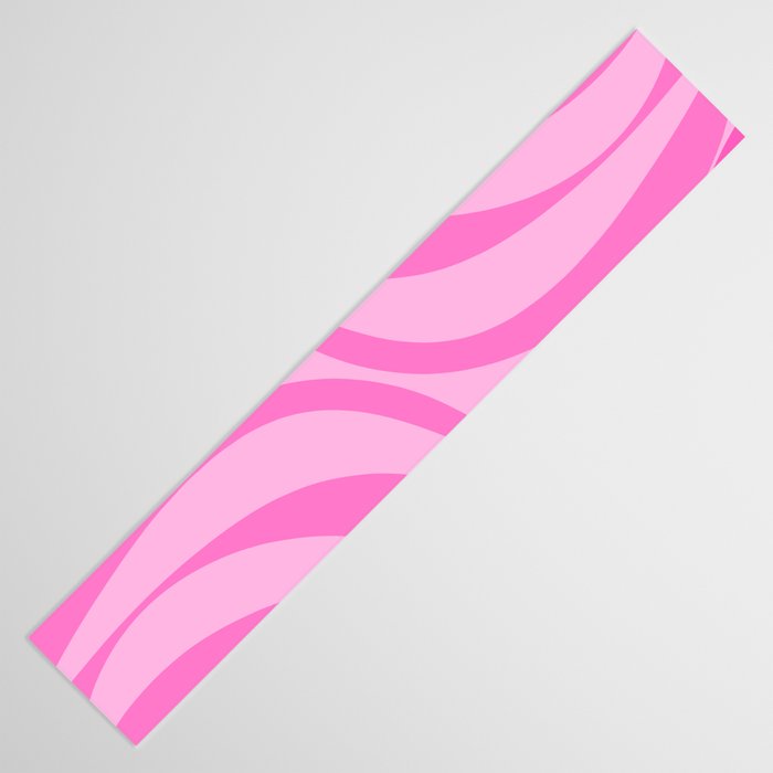 New Groove Retro Swirl Abstract Pattern in Doll Pink Table Runner Gallery Image 3