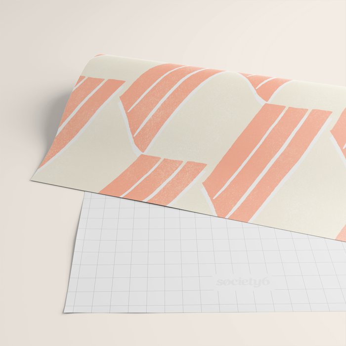 minimalist series: pink hex tiles Wrapping Paper Gallery Image 2