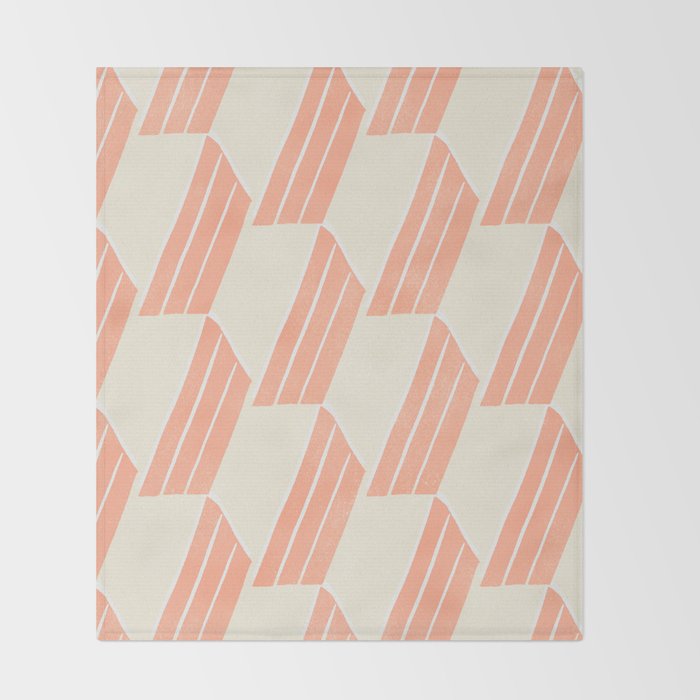 minimalist series: pink hex tiles Throw Blanket Gallery Image 2