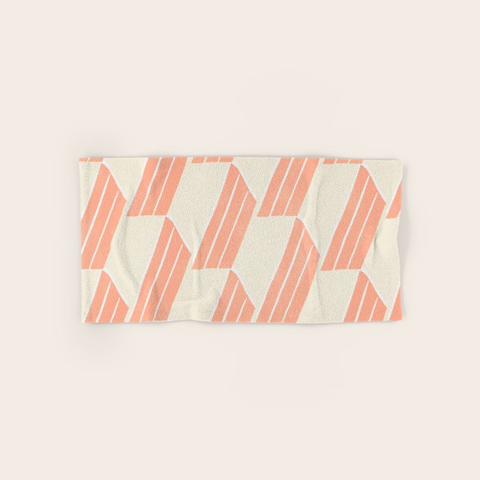 minimalist series: pink hex tiles Bath Towel Gallery Image 1