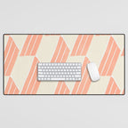 minimalist series: pink hex tiles Desk Mat Gallery Image 1