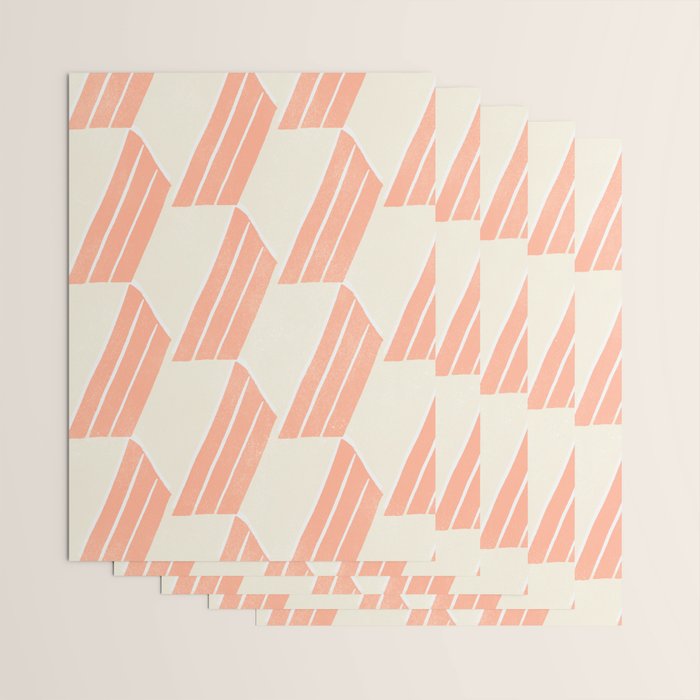 minimalist series: pink hex tiles Wrapping Paper Gallery Image 3