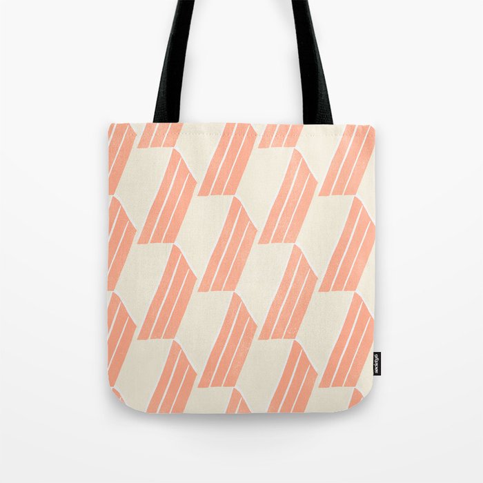 minimalist series: pink hex tiles Tote Bag Gallery Image 1