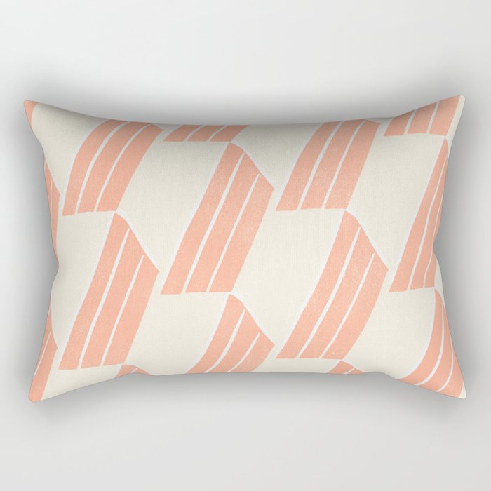 minimalist series: pink hex tiles Rectangular Pillow Gallery Image 2