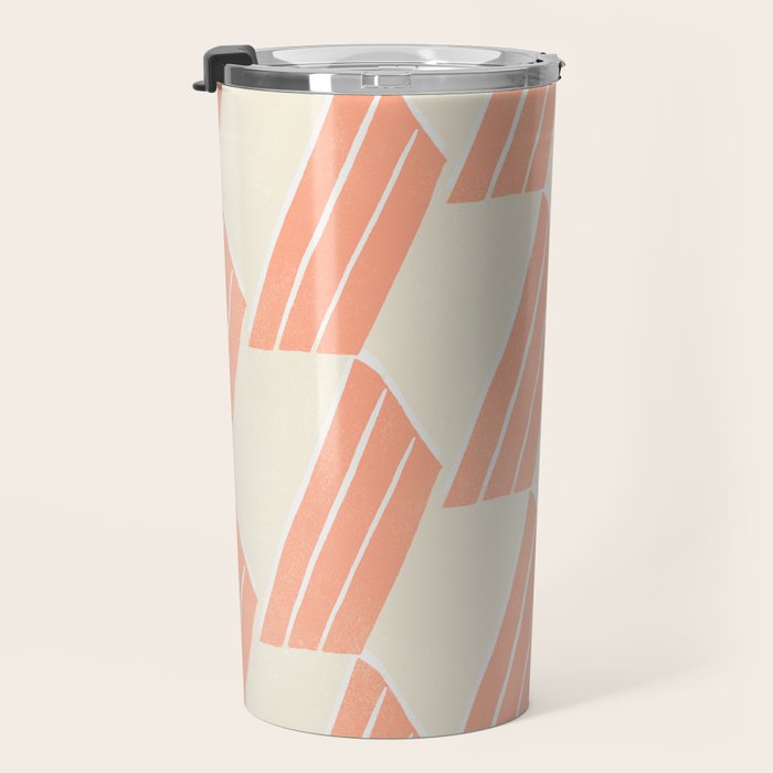 minimalist series: pink hex tiles Travel Mug Gallery Image 3
