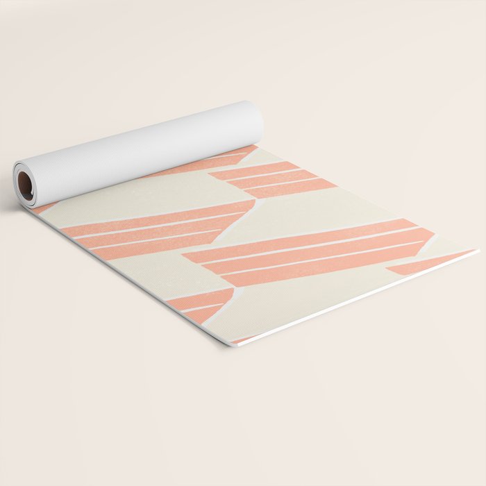 minimalist series: pink hex tiles Yoga Mat Gallery Image 2