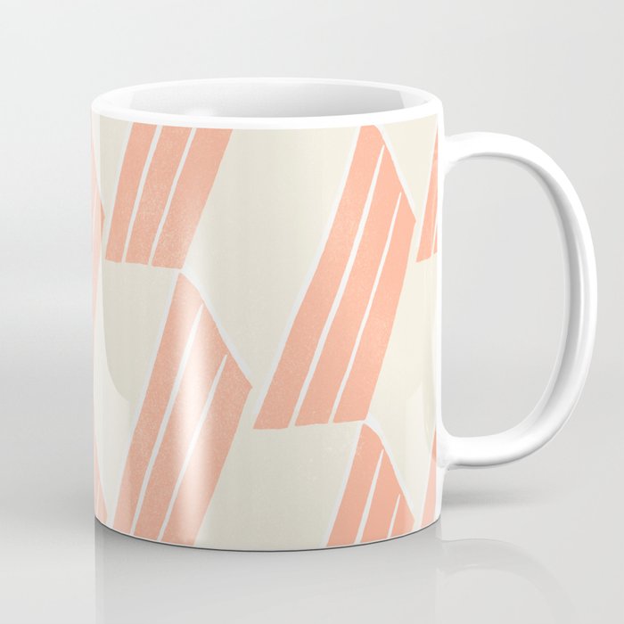 minimalist series: pink hex tiles Coffee Mug Gallery Image 1