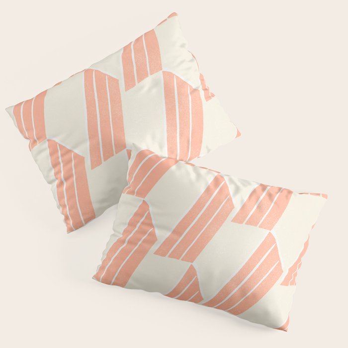 minimalist series: pink hex tiles Pillow Sham Gallery Image 1