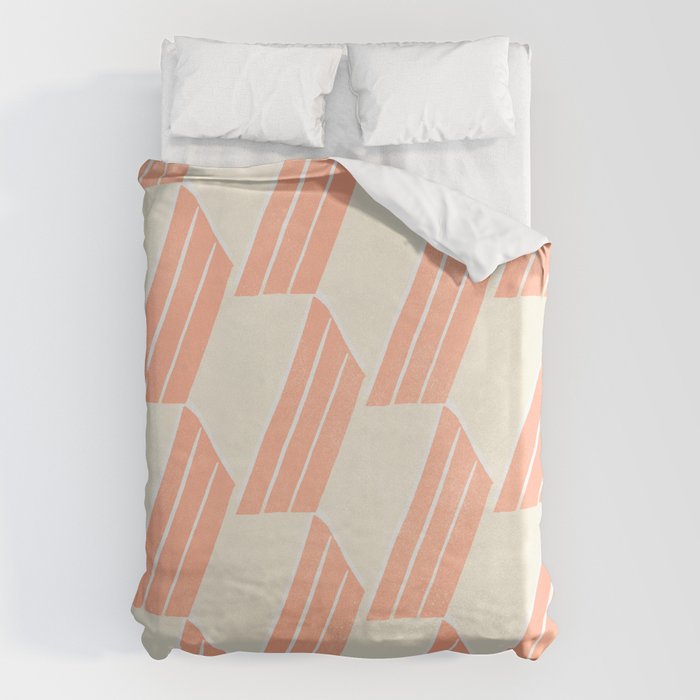 minimalist series: pink hex tiles Duvet Cover Gallery Image 1