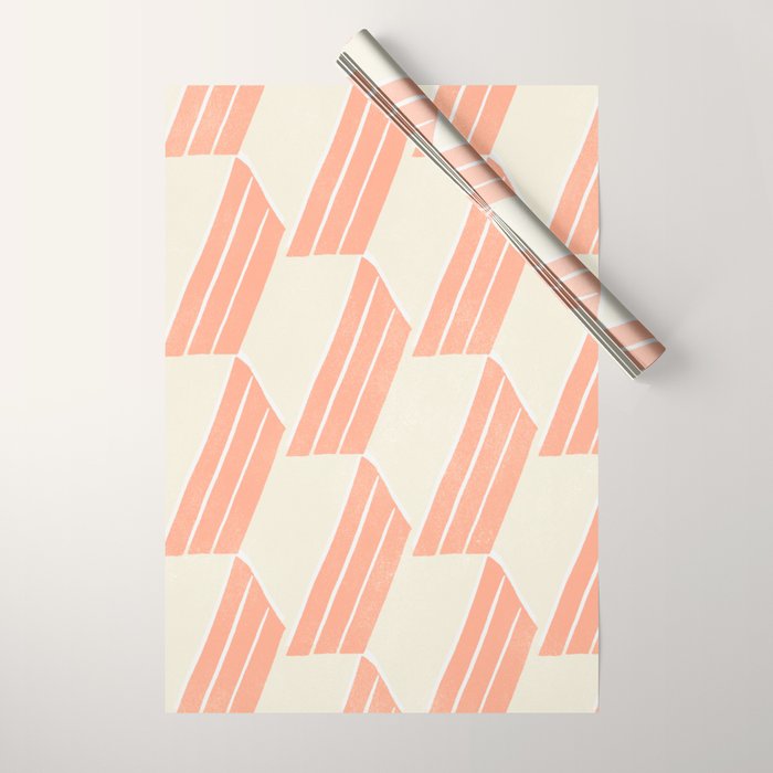 minimalist series: pink hex tiles Wrapping Paper Gallery Image 1