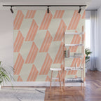 minimalist series: pink hex tiles Wall Mural Gallery Image 1