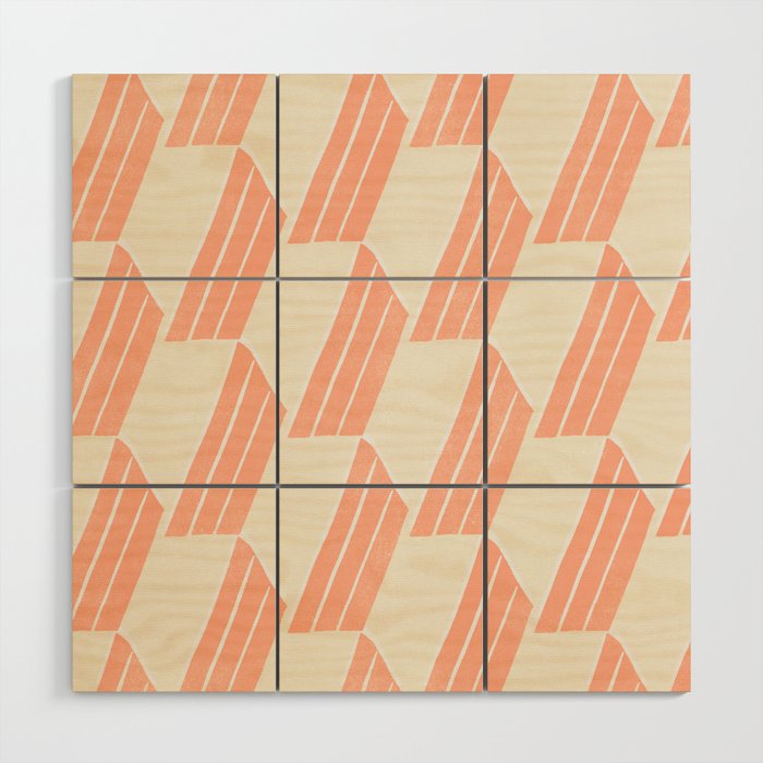 minimalist series: pink hex tiles Wood Wall Art Gallery Image 1