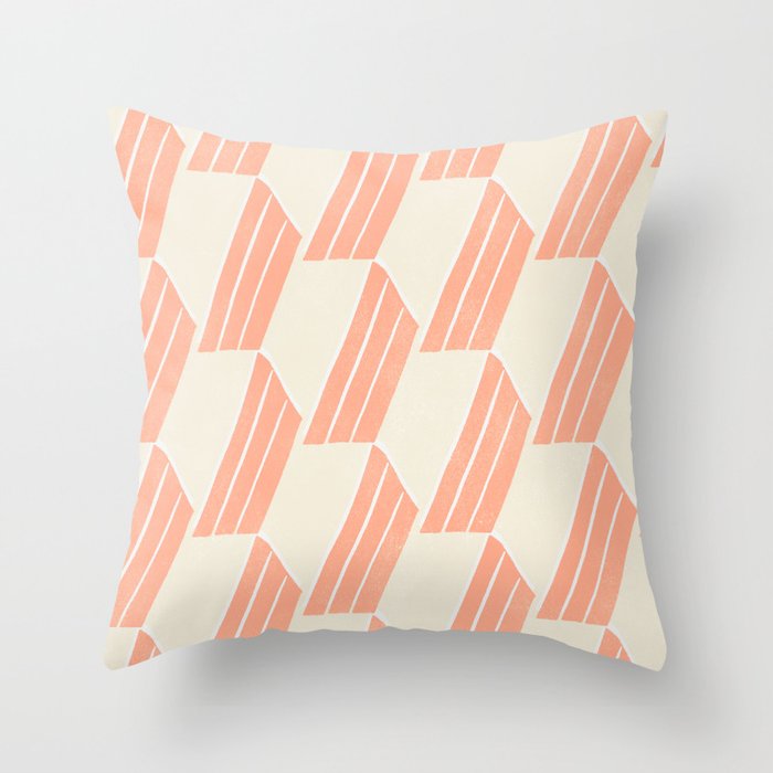 minimalist series: pink hex tiles Throw Pillow Gallery Image 6