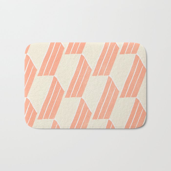 minimalist series: pink hex tiles Bath Mat Gallery Image 1