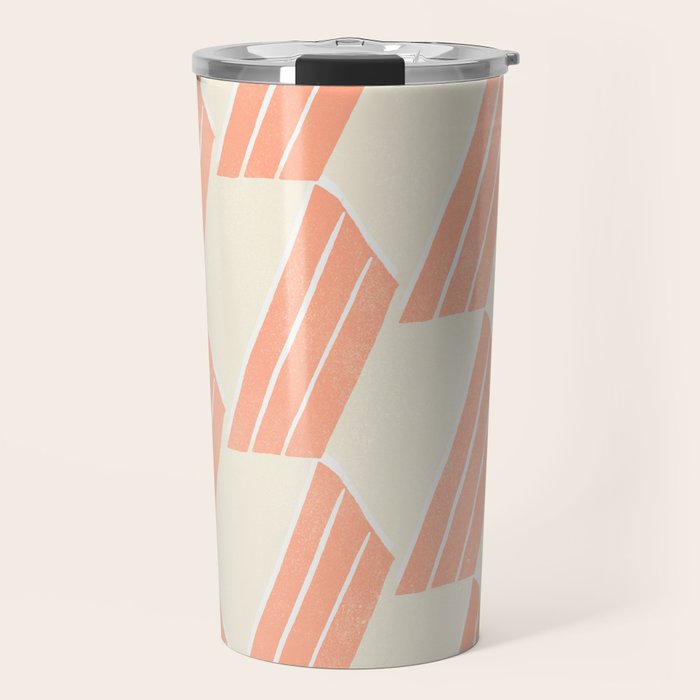 minimalist series: pink hex tiles Travel Mug Gallery Image 1