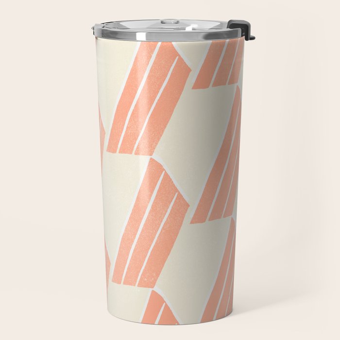 minimalist series: pink hex tiles Travel Mug Gallery Image 2