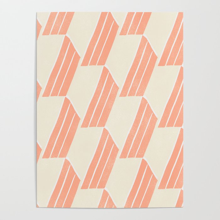 minimalist series: pink hex tiles Poster Gallery Image 4