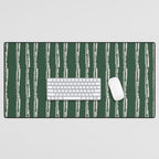 Emerald Herringbone Stripes Desk Mat Gallery Image 1