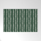 Emerald Herringbone Stripes Welcome Mat Gallery Image 1