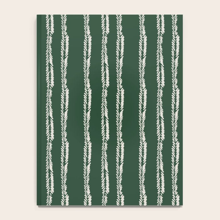 Emerald Herringbone Stripes Notebook Gallery Image 4