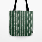 Emerald Herringbone Stripes Tote Bag Gallery Image 1