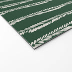 Emerald Herringbone Stripes Welcome Mat Gallery Image 2