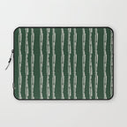 Emerald Herringbone Stripes Laptop Sleeve Gallery Image 1