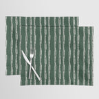 Emerald Herringbone Stripes Placemat Gallery Image 1