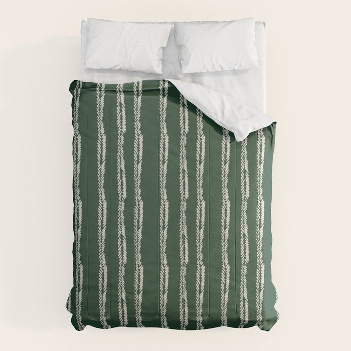 Emerald Herringbone Stripes Comforter Gallery Image 6