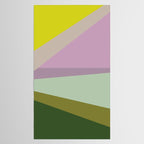 Geometric Shapes #8 Purple and Green Tablecloth Gallery Image 2