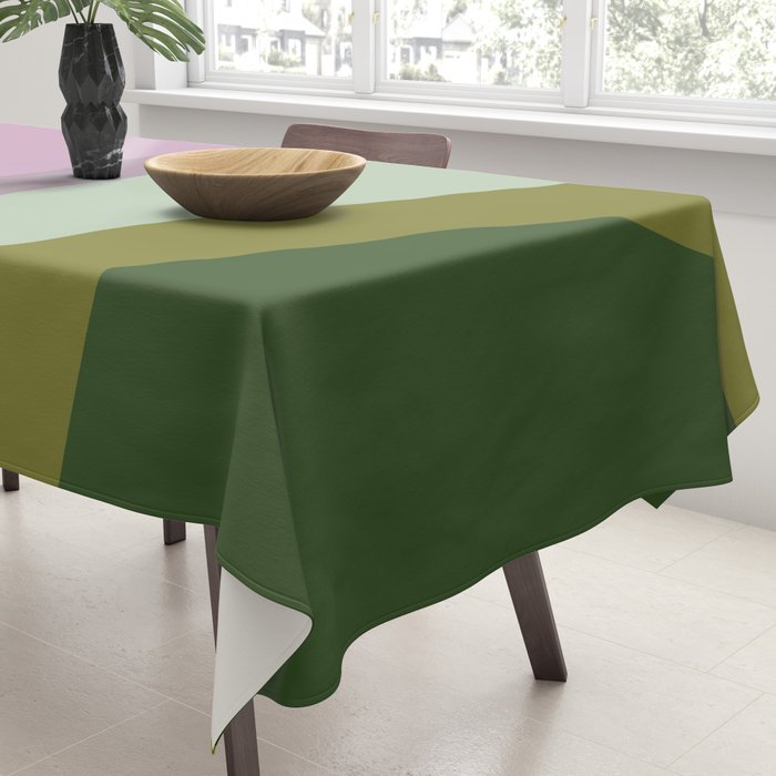 Geometric Shapes #8 Purple and Green Tablecloth Gallery Image 3