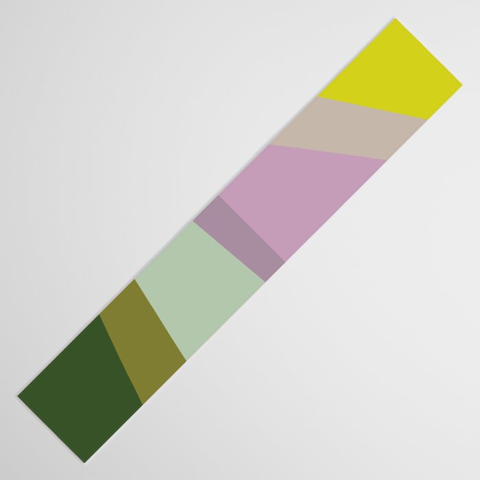 Geometric Shapes #8 Purple and Green Table Runner Gallery Image 3