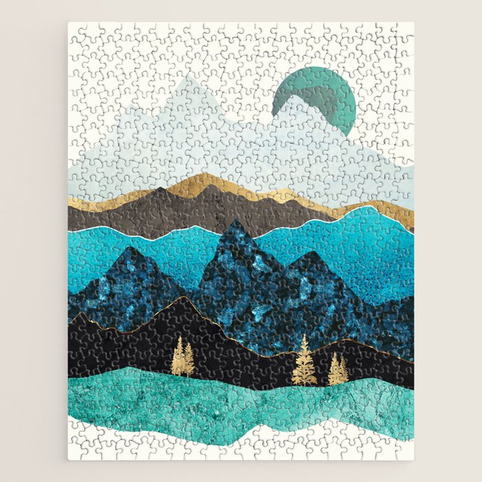 Teal Afternoon Jigsaw Puzzle Gallery Image 1