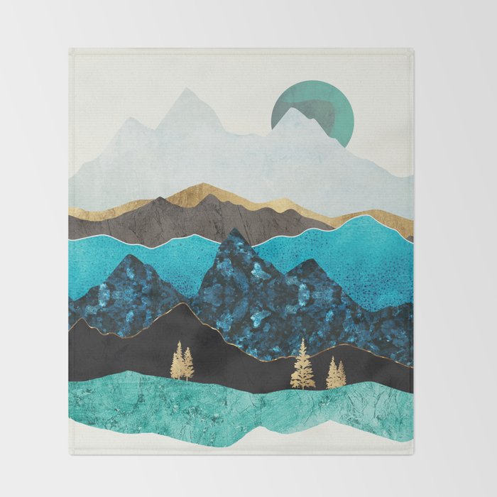 Teal Afternoon Throw Blanket Gallery Image 2