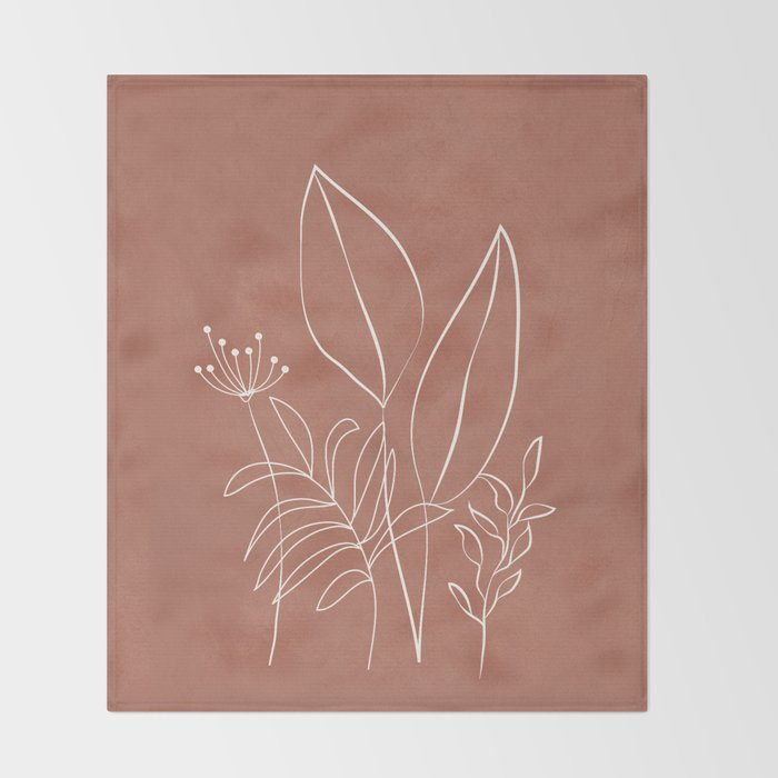 Tropical Outline 11 Throw Blanket Gallery Image 2