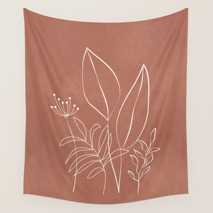 Tropical Outline 11 Wall Tapestry Gallery Image 4